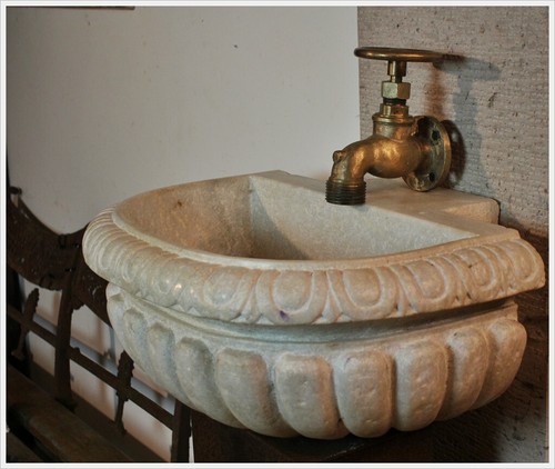 Marmor becken marstall tränke - becken,